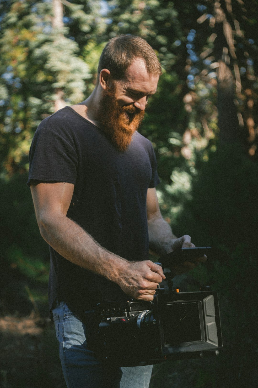 Finnish man camera operator portrait